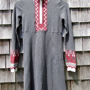 Grey and Red Cashmere Dress by Athleta